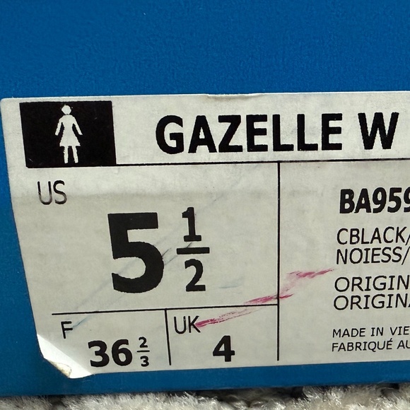 Adidas Gazelle W Black Suede Size US 5.5 UK 4 - Picture 11 of 11